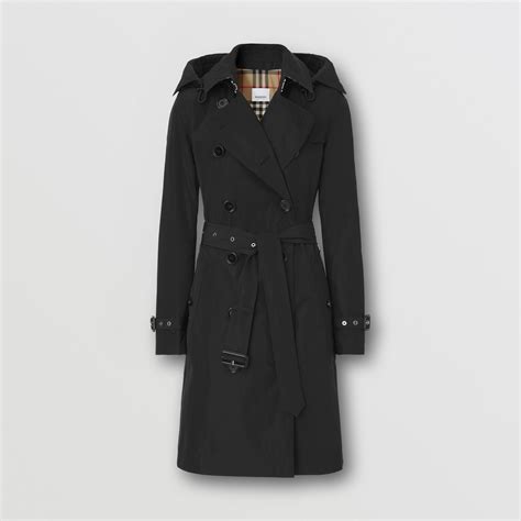 trenchcoat mit kapuze burberry|kensington trench coat.